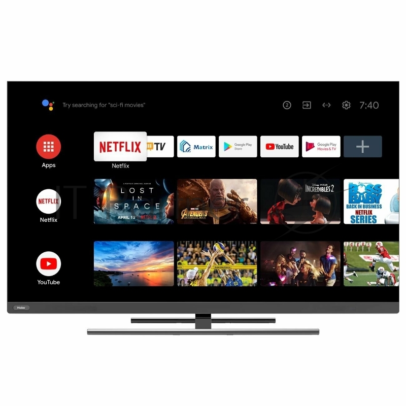 Телевизор HAIER 50 SMART TV AX Pro серебристый Direct LED 4K UHD 60Hz Android