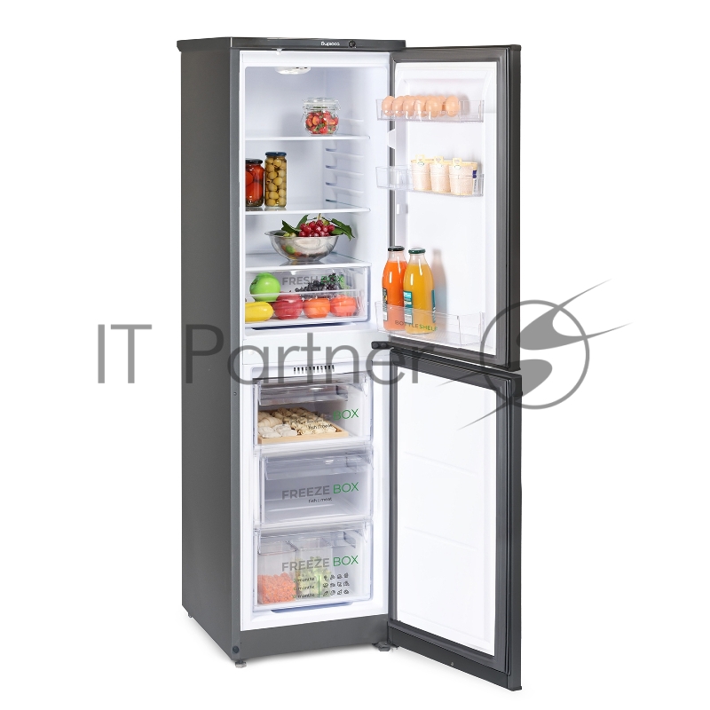 Холодильник Бирюса W420 графит двухкамерный 125/80л морозилка снизу