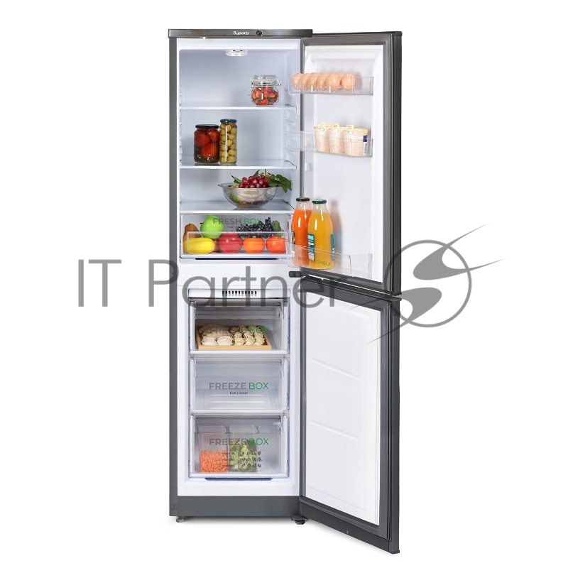 Холодильник Бирюса W420 графит двухкамерный 125/80л морозилка снизу