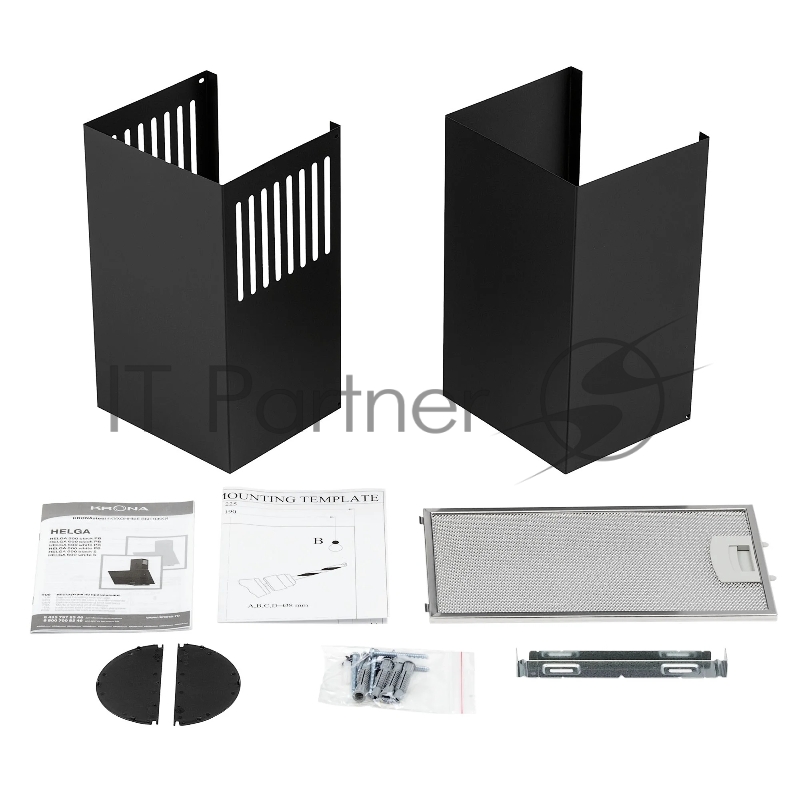 Наклонная вытяжка Krona HELGA 600 black S