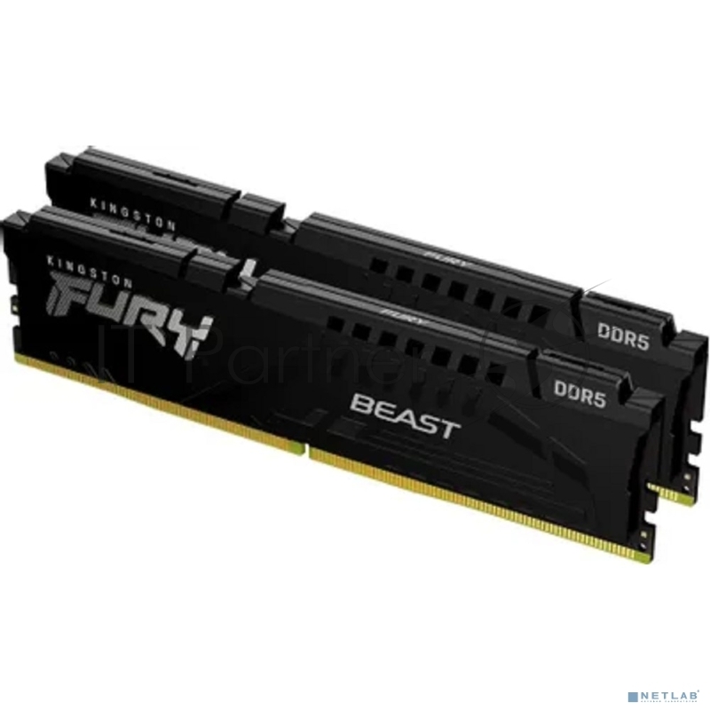 Оперативная память Kingston 64GB 5200MT/s DDR5 CL40 DIMM (Kit of 2) FURY Beast Black