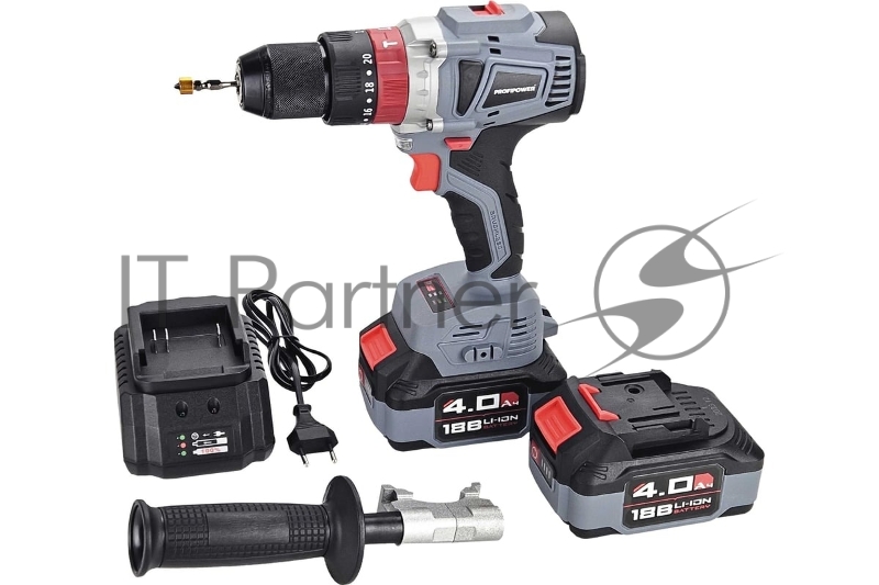 Аккумуляторный шуруповерт бесщеточный ударный ProfiPower MKDHP-18V (без акб,18В,80Нм, 2 скорости,магнитная бита,рукоятка,в коробке)