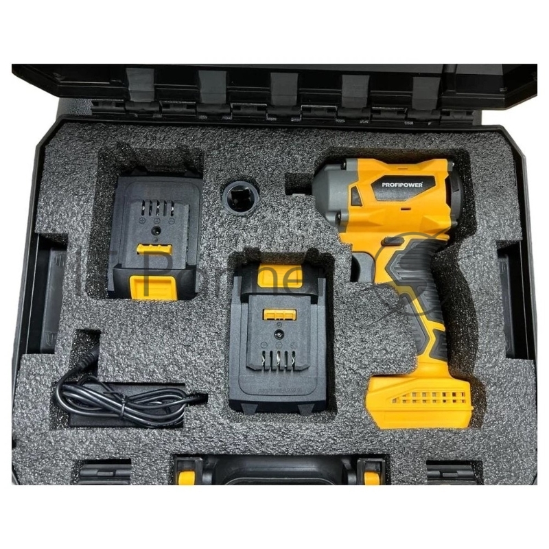 Гайковерт бесщеточный ProfiPower BLDTW-18V (Li-ion-2шт, 2.0Ач, 330Нм,З/У,в коробке)