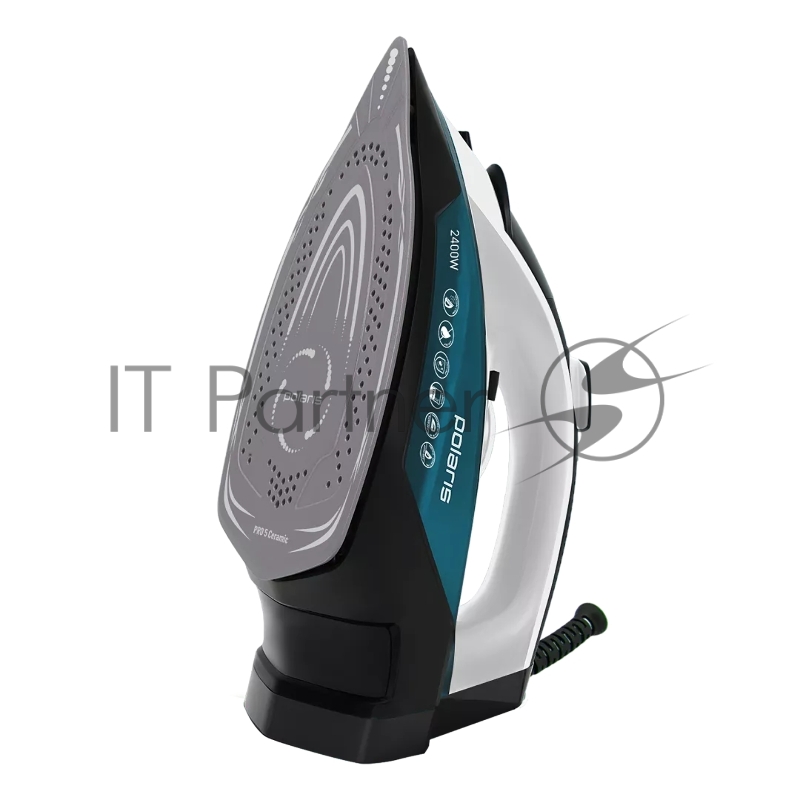 Утюг Polaris PIR 2420AK с отпар., Белый/Бирюзовый