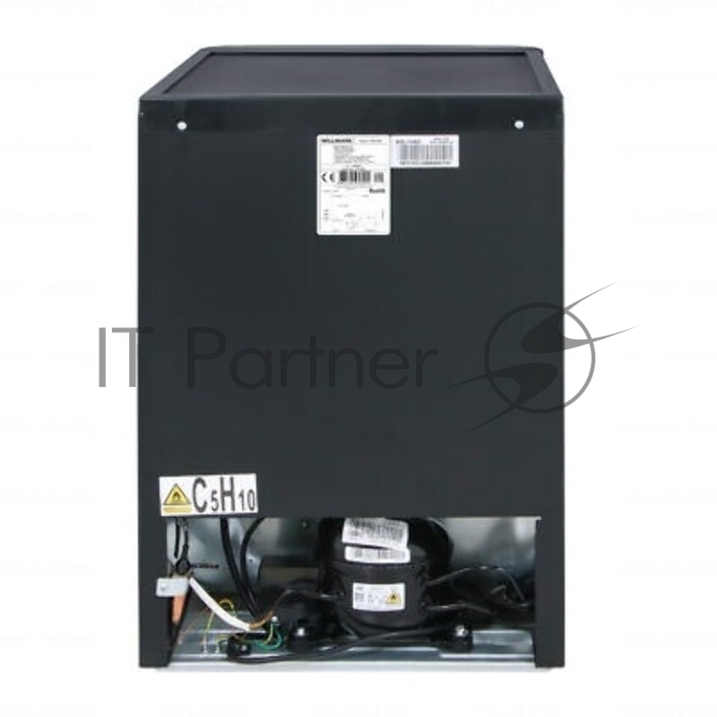 Холодильник Willmark XR-80SS черный/серебряный однокамерный 63/8л морозилка сверху