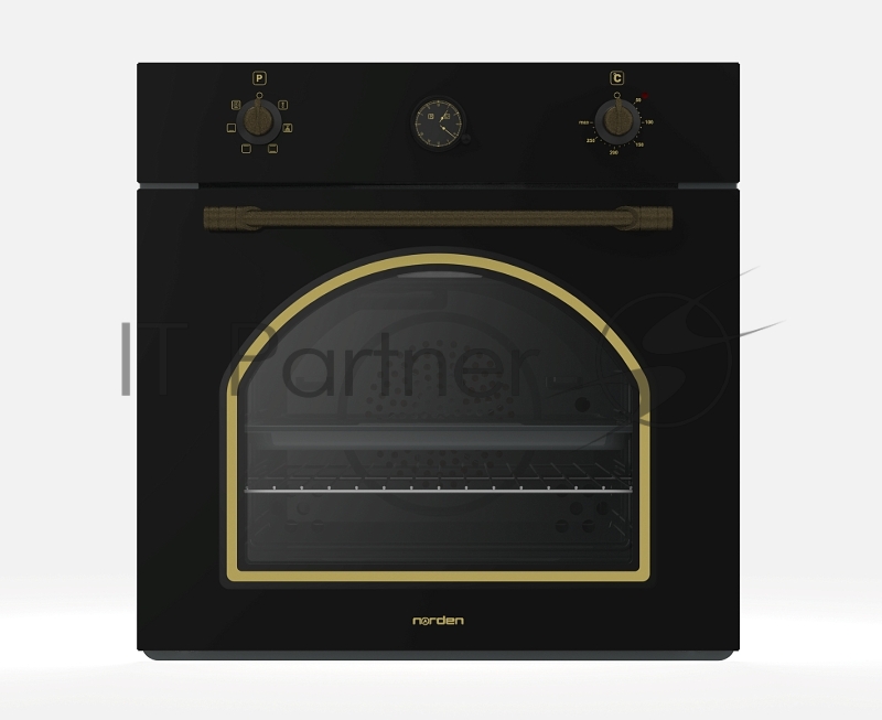 Духовой шкаф электрический NORDEN NRD 6000 BL RUSTIC черный