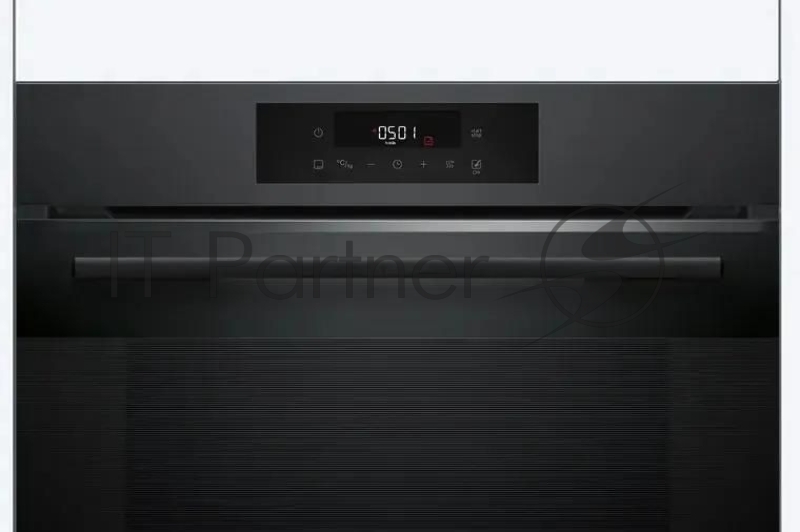 Духовой шкаф электрический Bosch HJG852YT0T Serie 6, 60 см, 66 л, черный матовый ,сенсорное управление, 8 режимов+AutoPilot 30(30 автоматических программ), LCD-дисплей, галогенное освещение, самоочистка EcoClean,Soft Open and Soft Close door,телескоп