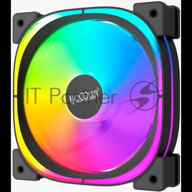 Кулер для корпуса Case Cooler PCCooler EF 120 ARGB BK 3 IN 1 (120x120x25mm, 4-pin PWM, ARGB, 37.98CFM, 25.7dBA, 1500RPM, Black, 3pcs)