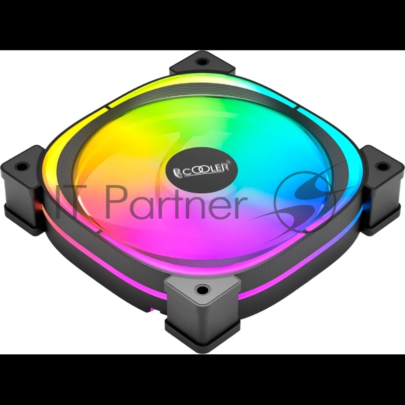 Кулер для корпуса Case Cooler PCCooler EF 120 ARGB BK 3 IN 1 (120x120x25mm, 4-pin PWM, ARGB, 37.98CFM, 25.7dBA, 1500RPM, Black, 3pcs)