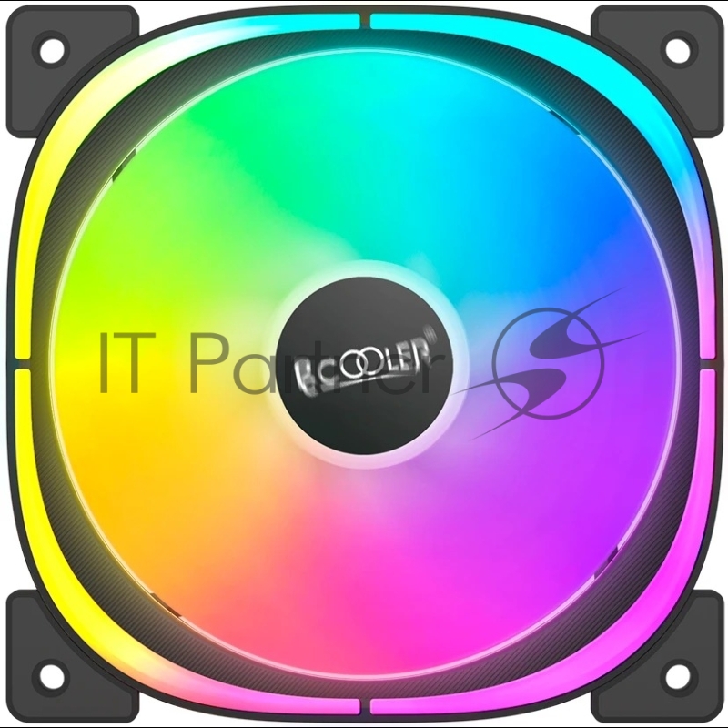 Кулер для корпуса Case Cooler PCCooler EF 120 ARGB BK 3 IN 1 (120x120x25mm, 4-pin PWM, ARGB, 37.98CFM, 25.7dBA, 1500RPM, Black, 3pcs)