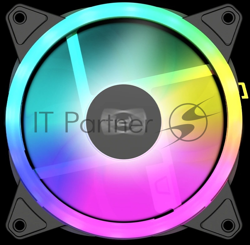 Кулер для корпуса Case Cooler PCCooler F3 T120 ARGB BK 3IN1 (120x120x25mm, 4-pin PWM, ARGB, 46CFM, 21.6dBA, 1800RPM, Black, 3pcs)