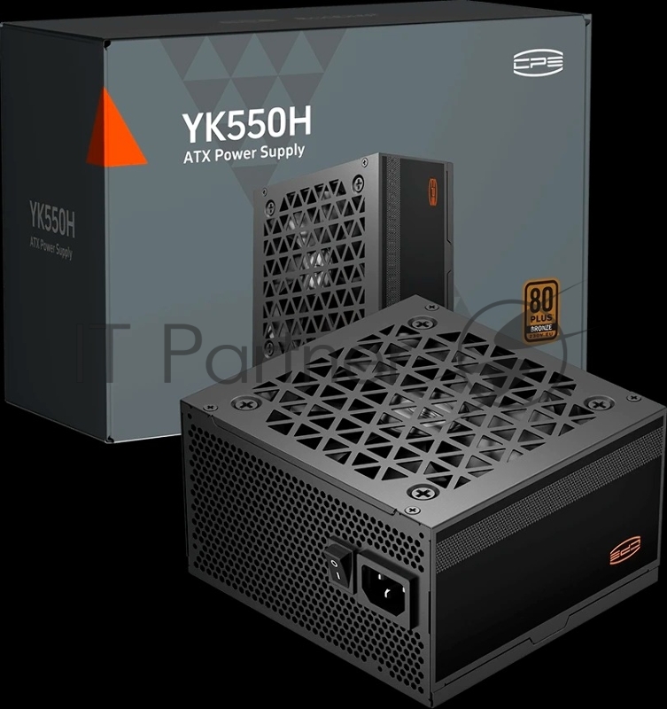 Блок питания ПК Power Supply PCCooler, 550W 80+ Bronze (ATX, ATX 2.52, Non-modular, 1x24(20+4)pin 550mm, 1xCPU(4+4)pin 650mm, 1xPCIe*2 8(6+2)pin 500+120mm, 4xSATA*3+MOLEX4pin*1, Active, 120x120mm, 140x150x86mm, APFC, OVP/UVP/OCP/SCP/OTP/OPP/SPD)