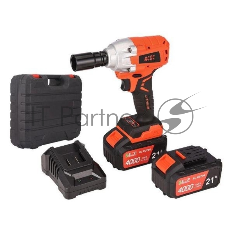 Гайковерт бесщеточный ACDC DCF-21BL ONE PLUS (Li-ion-2шт, 4.0Ач, 330Нм, 3000 об/мин, З/У, ударная головка, в кейсе)