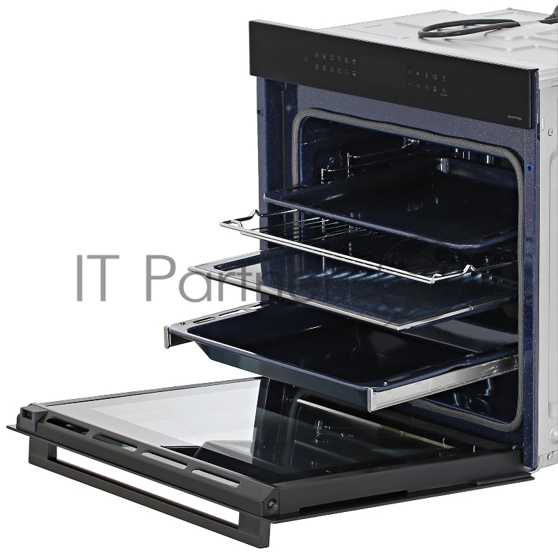 Электрический духовой шкаф Samsung NV7B4225ZAK/WT 59.5 x 59.6 x 57 см, Dual Cook, Каталитическая очистка, 2 стекла, Гриль, Конвекция, Сенсорное управление, LED дисплей, Air Sous Vide, Wi-Fi SmartThings, 76 л, цвет: черное стекло