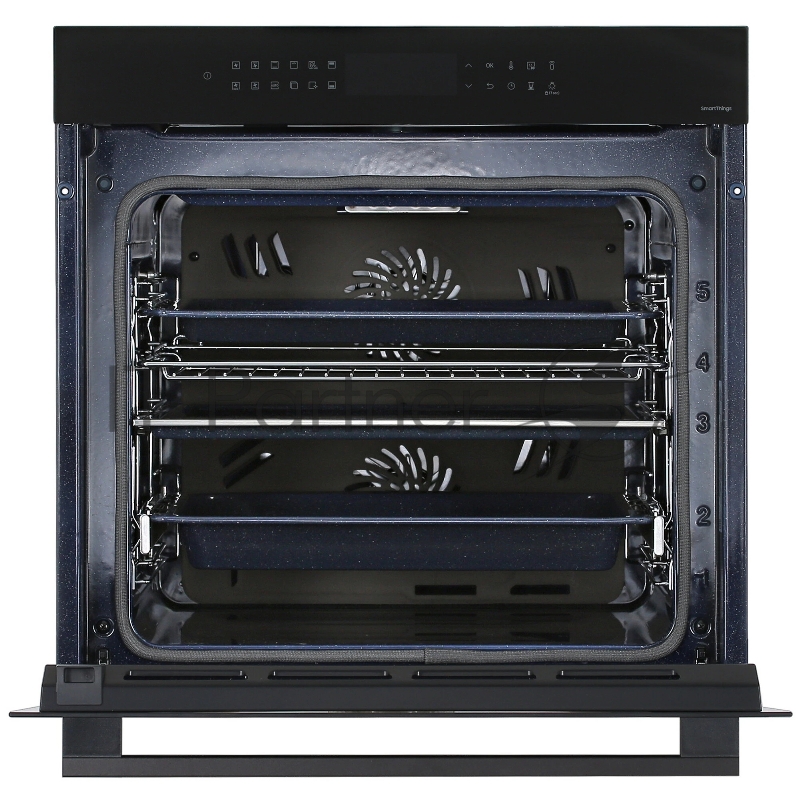 Электрический духовой шкаф Samsung NV7B4225ZAK/WT 59.5 x 59.6 x 57 см, Dual Cook, Каталитическая очистка, 2 стекла, Гриль, Конвекция, Сенсорное управление, LED дисплей, Air Sous Vide, Wi-Fi SmartThings, 76 л, цвет: черное стекло