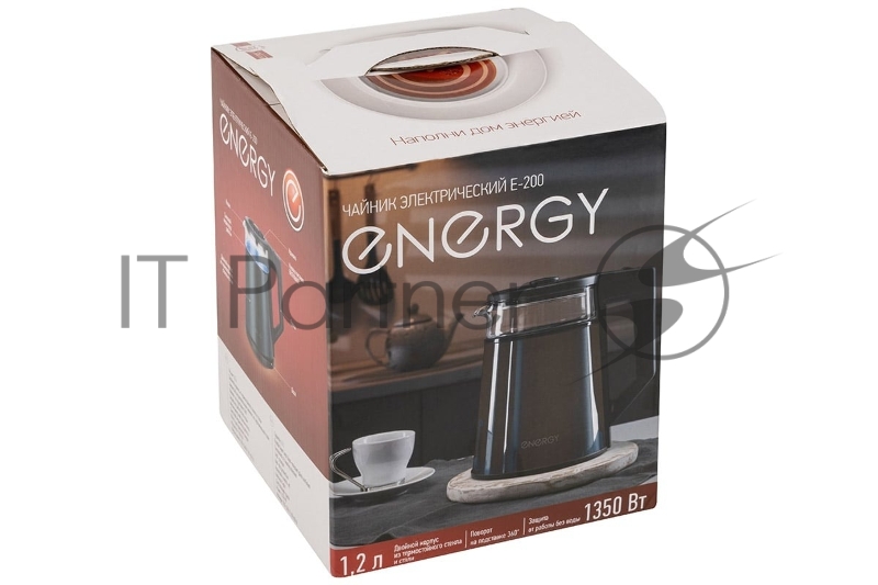 Чайник Energy E-200 (1,2 л, диск), метал. корпус