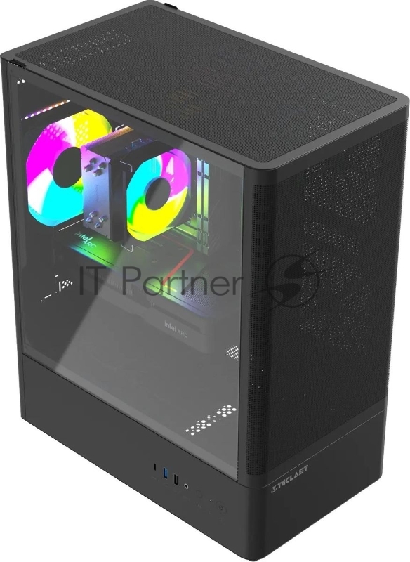 Компьютер Teclast G03 i5 12400F (2.5) 32Gb SSD1Tb Arc B580 12Gb Windows 11 Pro GbitEth 500W черный (G03 12400F32G1TB580BKRU)