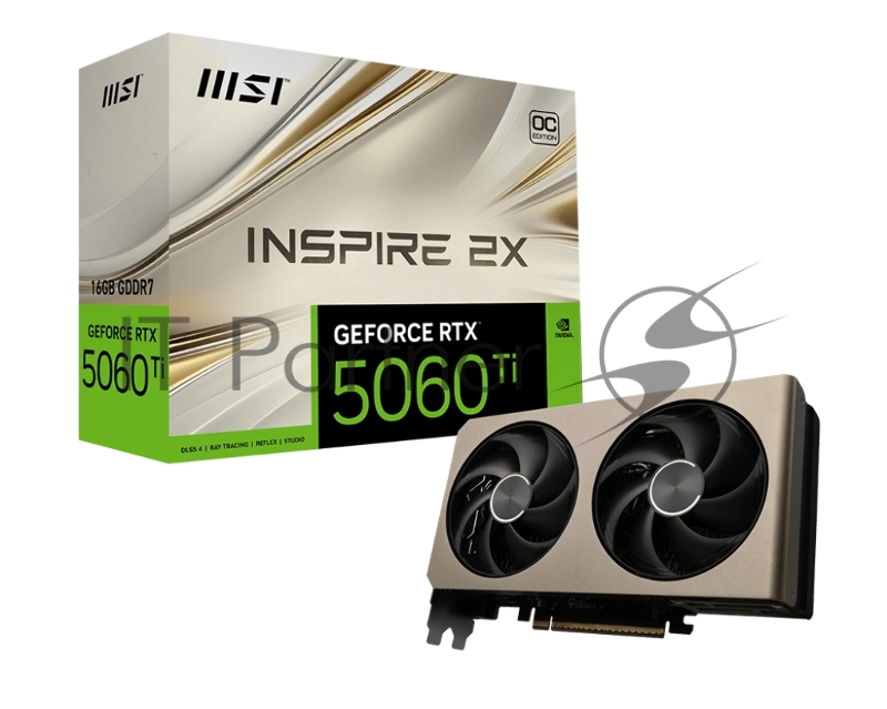 Видеокарта MSI RTX5060Ti INSPIRE 2X 16GB GDDR7 128bit 3xDP HDMI 2FAN RTL
