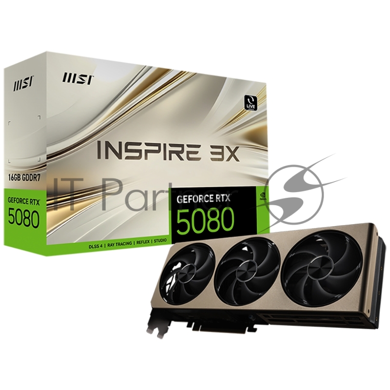 Видеокарта MSI RTX5080 INSPIRE 3X 16GB GDDR7 256bit 3xDP HDMI 3FAN RTL