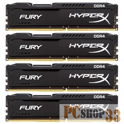 Модуль памяти 4x4ГБ DDR4 SDRAM Kingston HyperX FURY HX421C14FBK4/16 (PC17000, 2133МГц, CL14)