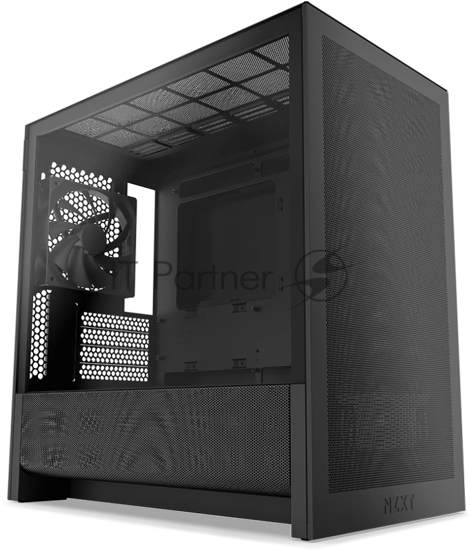 Корпус без блока питания/ Case NZXT H3 Flow (2025), Midi-Tower, TG, 1x120mm, 1xUSB-A 3.2 + 1xUSB-C 3.2, mATX, mITX Black