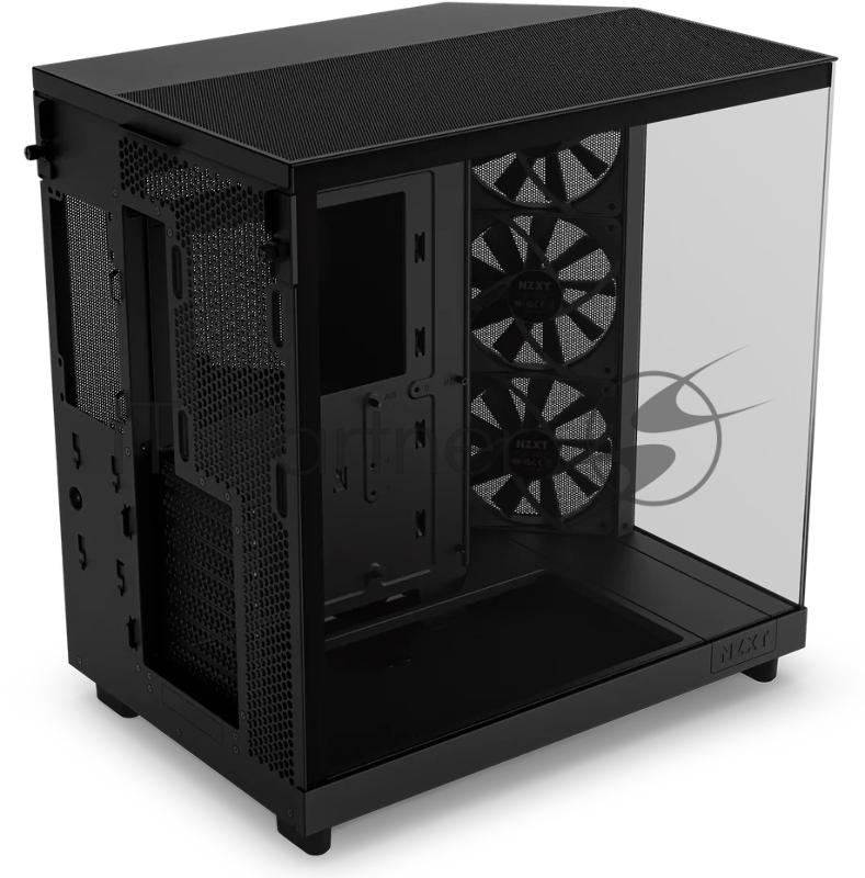 Корпус без блока питания/ Case NZXT H6 Flow, Midi-Tower, TG, 3x120mm, 2xUSB-A 3.2 + 1xUSB-C 3.2, ATX, mATX, mITX Black