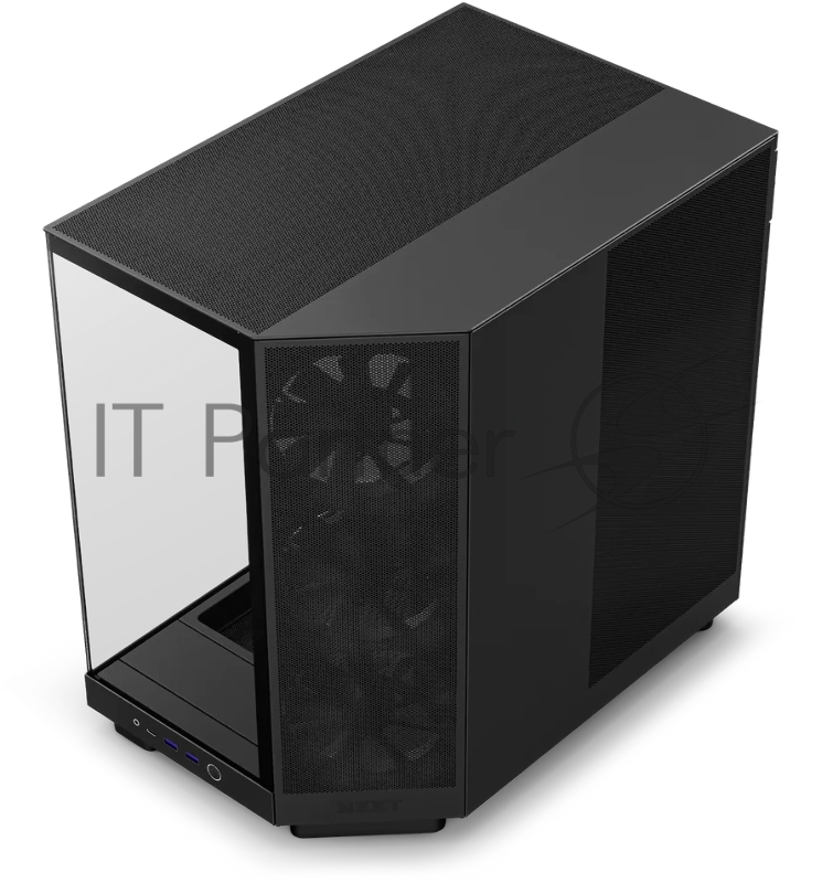 Корпус без блока питания/ Case NZXT H6 Flow, Midi-Tower, TG, 3x120mm, 2xUSB-A 3.2 + 1xUSB-C 3.2, ATX, mATX, mITX Black