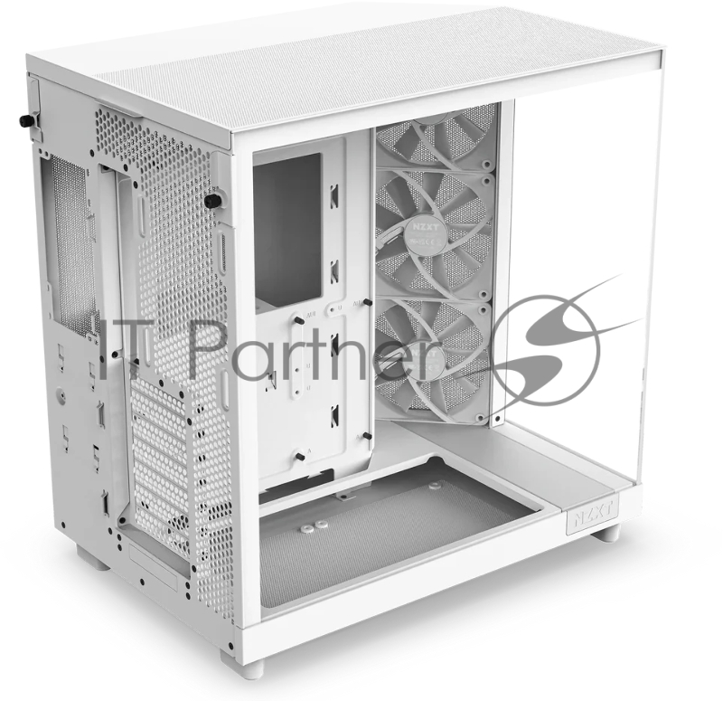 Корпус без блока питания/ Case NZXT H6 Flow, Midi-Tower, TG, 3x120mm, 2xUSB-A 3.2 + 1xUSB-C 3.2, ATX, mATX, mITX White