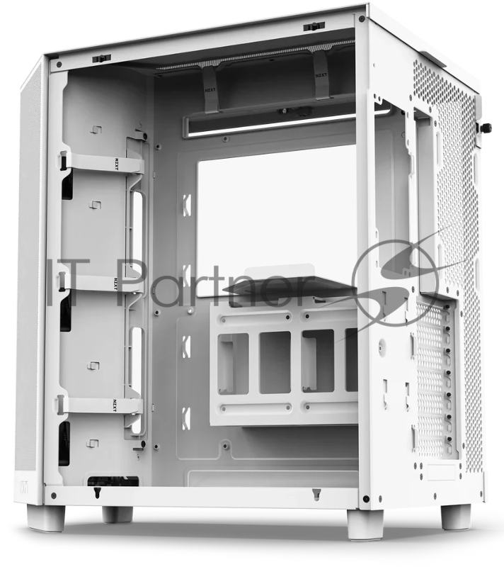Корпус без блока питания/ Case NZXT H6 Flow, Midi-Tower, TG, 3x120mm, 2xUSB-A 3.2 + 1xUSB-C 3.2, ATX, mATX, mITX White