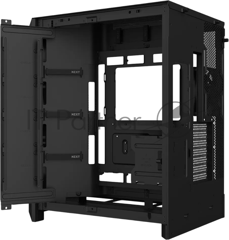 Корпус без блока питания/ Case NZXT H9 Flow RGB (2025), Midi-Tower, TG, 3x140mm RGB + 1x120mm, 2xUSB-A 3.2 + 1xUSB-C 3.2, E-ATX, ATX, mATX, mITX Black