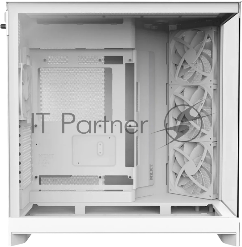 Корпус без блока питания/ Case NZXT H9 Flow RGB (2025), Midi-Tower, TG, 3x140mm RGB + 1x120mm, 2xUSB-A 3.2 + 1xUSB-C 3.2, E-ATX, ATX, mATX, mITX White