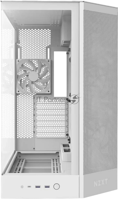 Корпус без блока питания/ Case NZXT H9 Flow RGB+ (2025), Midi-Tower, TG, 6x140mm RGB + 1x120mm RGB, 2xUSB-A 3.2 + 1xUSB-C 3.2, E-ATX, ATX, mATX, mITX White