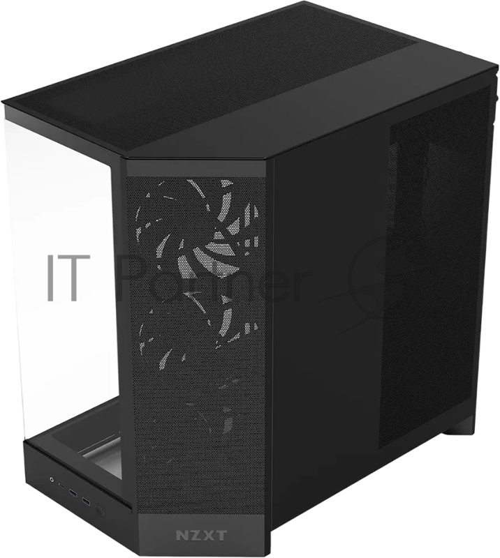 Корпус без блока питания/ Case NZXT H9 Flow RGB+ (2025), Midi-Tower, TG, 6x140mm RGB + 1x120mm RGB, 2xUSB-A 3.2 + 1xUSB-C 3.2, E-ATX, ATX, mATX, mITX Black