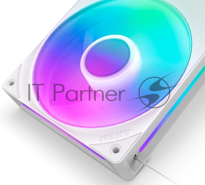 Кулер для корпуса ПК/ Case Cooler NZXT F360 RGB Core (120x120x25mm, 4-pin PWM, RGB, 75.12CFM, 30dBA, 2400RPM, White, Single-Frame RGB Fan Unit)