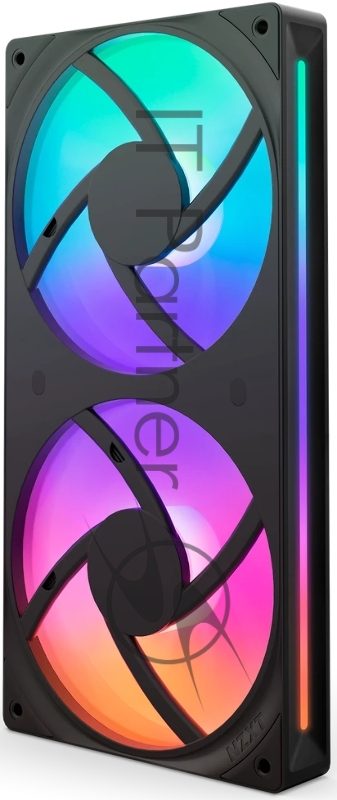 Кулер для корпуса ПК/ Case Cooler NZXT F240 RGB Core (120x120x25mm, 4-pin PWM, RGB, 75.12CFM, 30dBA, 2400RPM, Black, Single-Frame RGB Fan Unit)