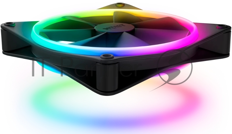 Кулер для корпуса ПК/ Case Cooler NZXT F140 RGB Duo (140x140x25mm, 4-pin PWM, RGB, 84.75CFM, 36dBA, 1800RPM, Black)