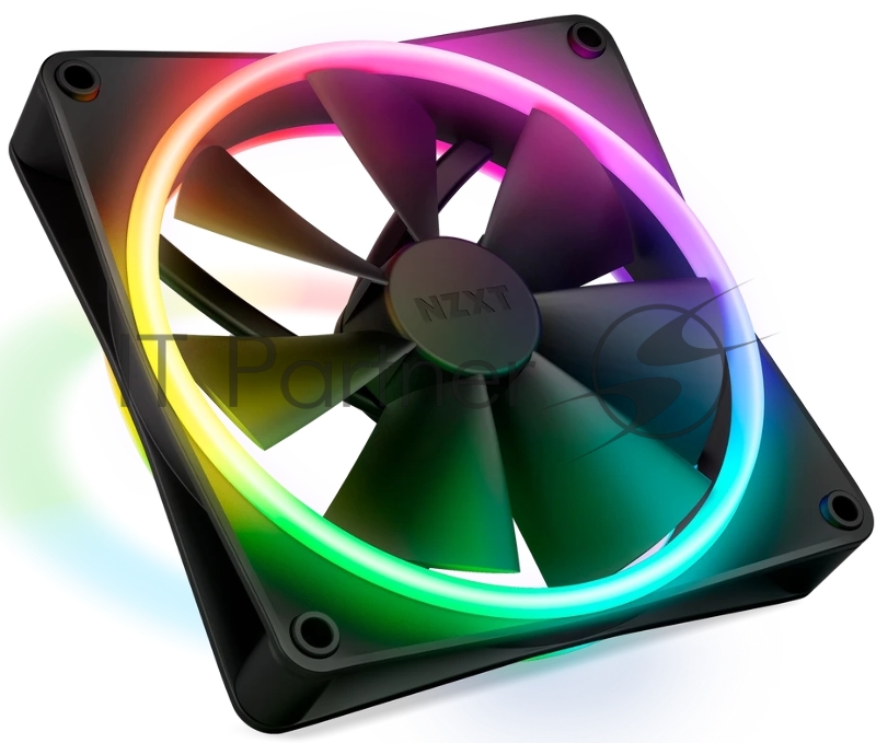 Кулер для корпуса ПК/ Case Cooler NZXT F140 RGB Duo (140x140x25mm, 4-pin PWM, RGB, 84.75CFM, 36dBA, 1800RPM, Black)