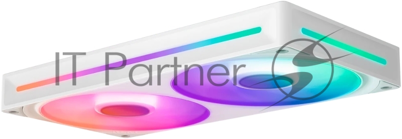 Кулер для корпуса ПК/ Case Cooler NZXT F240 RGB Core (120x120x25mm, 4-pin PWM, RGB, 75.12CFM, 30dBA, 2400RPM, White, Single-Frame RGB Fan Unit)