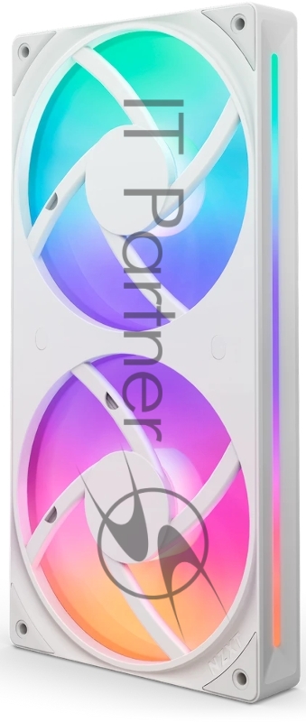 Кулер для корпуса ПК/ Case Cooler NZXT F240 RGB Core (120x120x25mm, 4-pin PWM, RGB, 75.12CFM, 30dBA, 2400RPM, White, Single-Frame RGB Fan Unit)