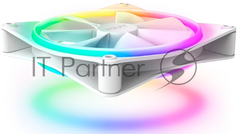 Кулер для корпуса ПК/ Case Cooler NZXT F140 RGB Duo (140x140x25mm, 4-pin PWM, RGB, 84.75CFM, 36dBA, 1800RPM, White)