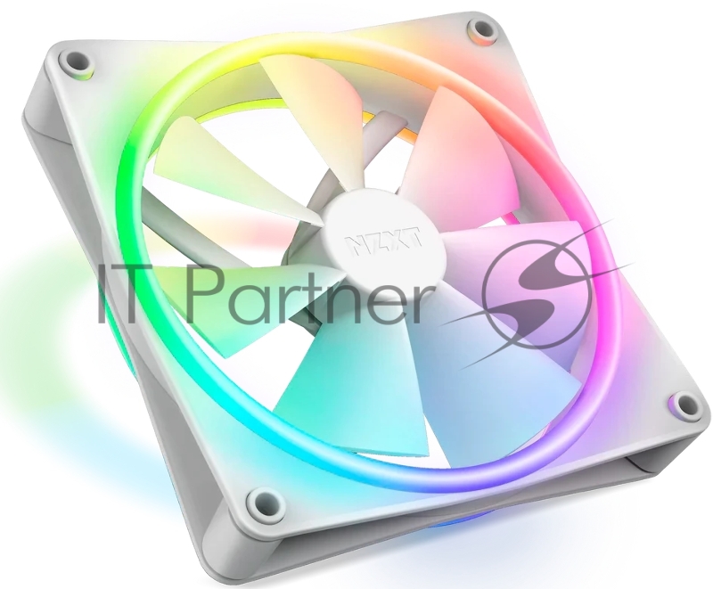 Кулер для корпуса ПК/ Case Cooler NZXT F140 RGB Duo (140x140x25mm, 4-pin PWM, RGB, 84.75CFM, 36dBA, 1800RPM, White)