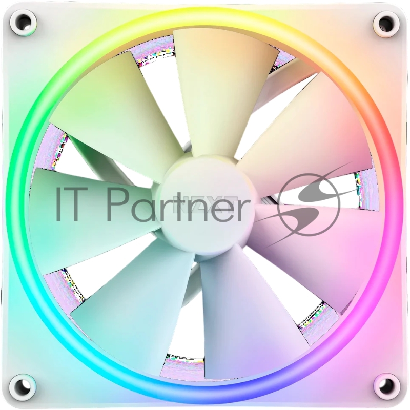 Кулер для корпуса ПК/ Case Cooler NZXT F140 RGB Duo (140x140x25mm, 4-pin PWM, RGB, 84.75CFM, 36dBA, 1800RPM, White)