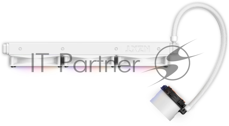 Система жидкостного охлаждения для ПК/ Water Cooling System NZXT Kraken 360 RGB (270W, 360mm, LED temp., White, RGB/ Fans: 3x120mm, 78.86CFM, 33.88dBA, 1800RPM/ Pump height 55.97mm, 2800RPM, Rad thickness 27mm/ S: 1851, 1700, 1200, 115X, AM5, AM4)
