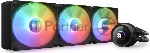Система жидкостного охлаждения для ПК/ Water Cooling System NZXT Kraken 360 RGB (270W, 360mm, LED temp., Black, RGB/ Fans: 3x120mm, 78.86CFM, 33.88dBA, 1800RPM/ Pump height 55.97mm, 2800RPM, Rad thickness 27mm/ S: 1851, 1700, 1200, 115X, AM5, AM4)