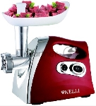 Мясорубка Kelli KL-5004 красный Мощность: 1600Вт Защита двигателя от перегрева, большой пластиковый поднос, пластиковый толкатель, прочный металлический шнек, 2 отрых ножа из высококачественной нержавеющей стали, резиновые ножки для дополнительной ус