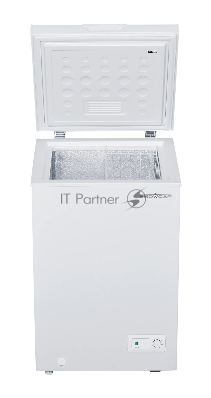 Морозильный ларь SNOWCAP CF-100S 99л серебристый (глухая крышка)