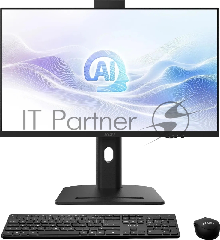 Моноблок MSI Modern AM273QP AI 1UM-088XRU 27 WQHD Core Ultra 7 155H (1.4) 32Gb SSD1Tb Graphics CR без ОС 2.5Gigabit WiFi BT 120W клавиатура мышь Cam черный 2560x1440