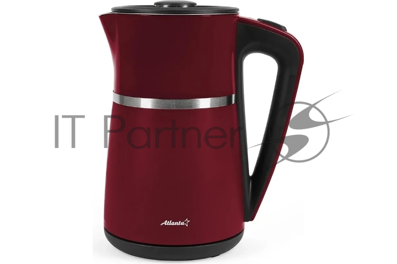 Чайник электрический ATLANTA ATH-2448 бордовый