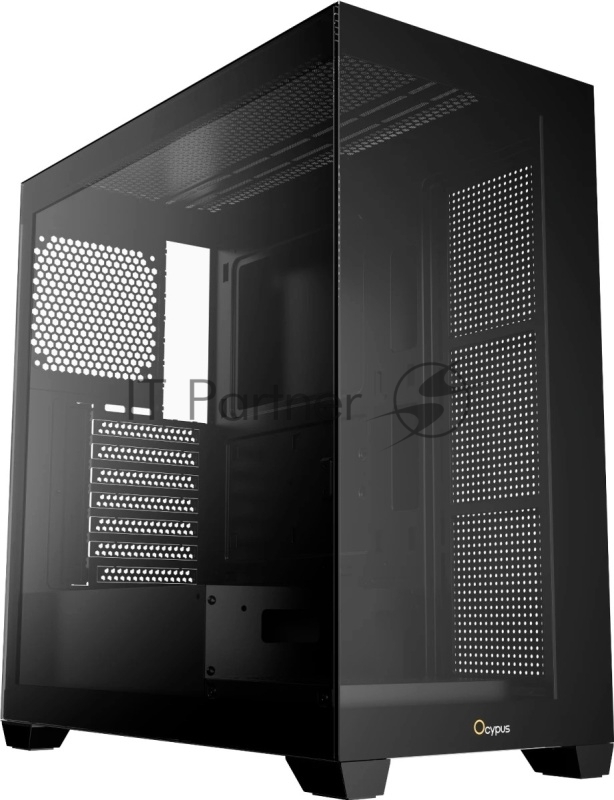 Корпус для ПК Case Ocypus Gamma C72 BK ARGB ATX / win / black / 4 ARGB fans / no PSU / Tempered Glass