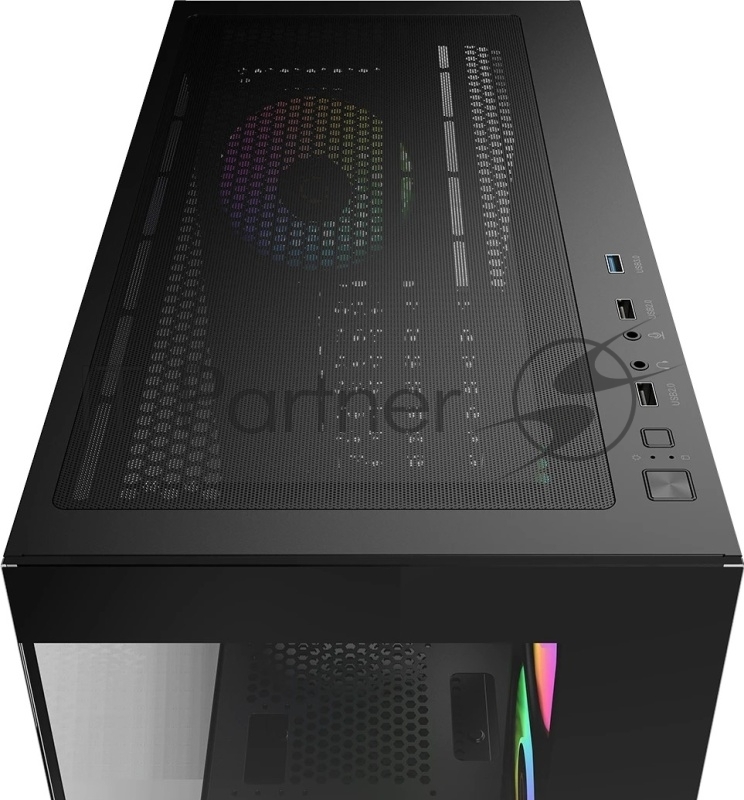 Корпус для ПК Case Ocypus Gamma C72 BK ARGB ATX / win / black / 4 ARGB fans / no PSU / Tempered Glass